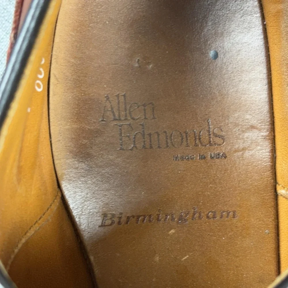 Allen Edmonds Birmingham Wingtip Oxford Dress Shoes Brown Leather USA Mens 11 D